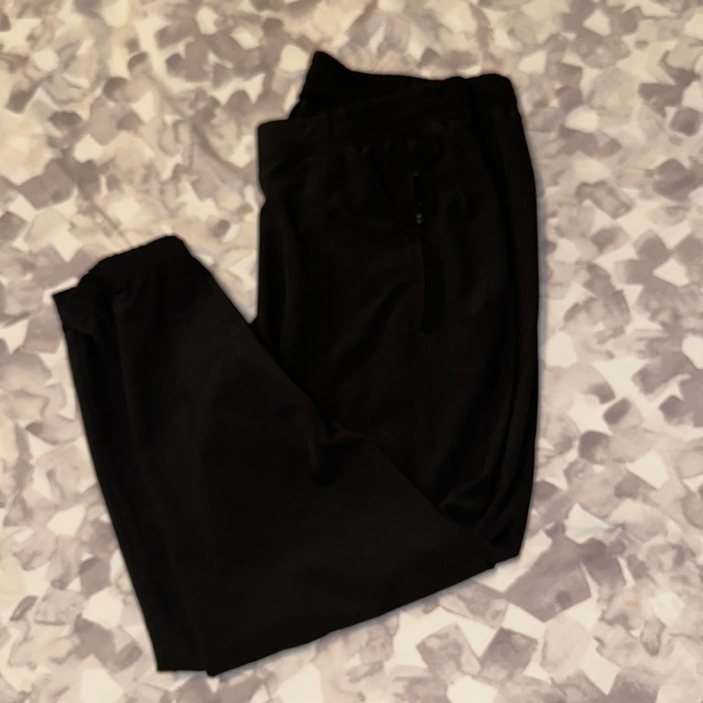 Old Navy Black Stretch Tech Joggers with Zipper at Ankle